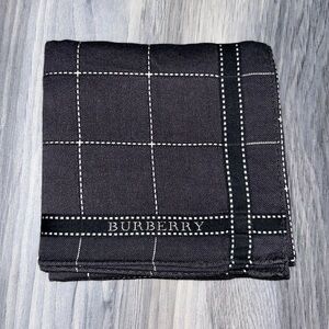 Burberry Black Checkered Handkerchief Scarf